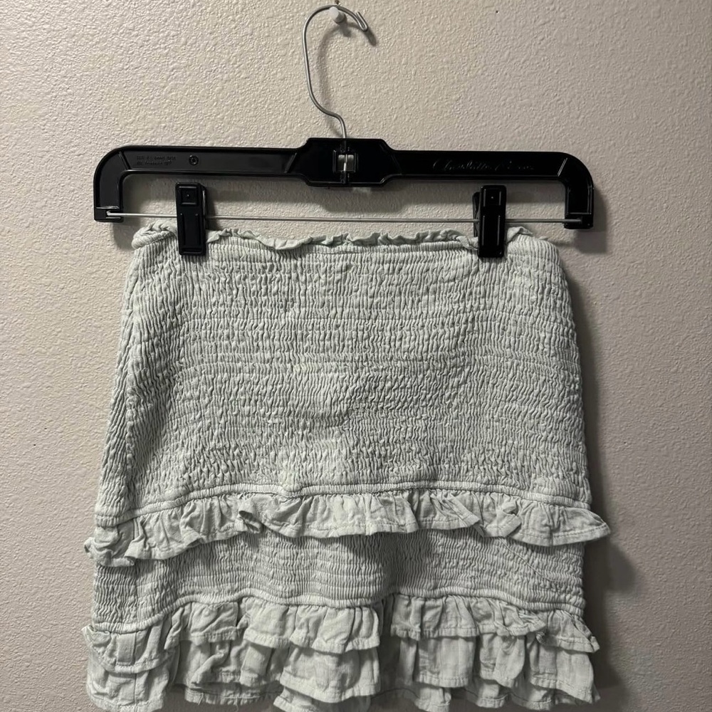 Altar'd State Light Green Mini Skirt